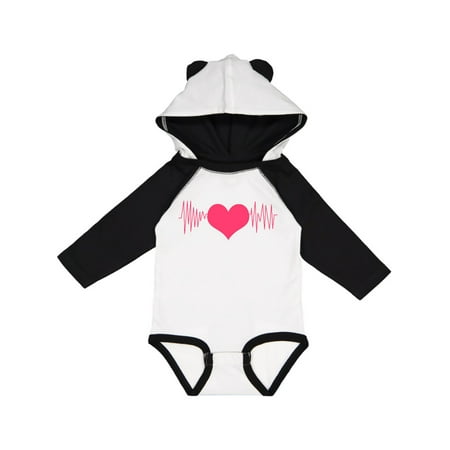 

Inktastic heart monitor Valentines Day Gift Baby Boy or Baby Girl Long Sleeve Bodysuit