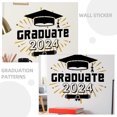 thumbnail image 3 of OULII 1Set Graduation Stickers PVC Square for Graduation Season Home Decoration 11.8x11.8in, 3 of 8
