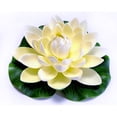 thumbnail image 2 of 4 almohadillas de lirio artificiales para estanque, flores artificiales de 10 cm, flor de loto de espuma flotante con almohadillas de lirio falsas, para jardín de piscina, 2 of 5
