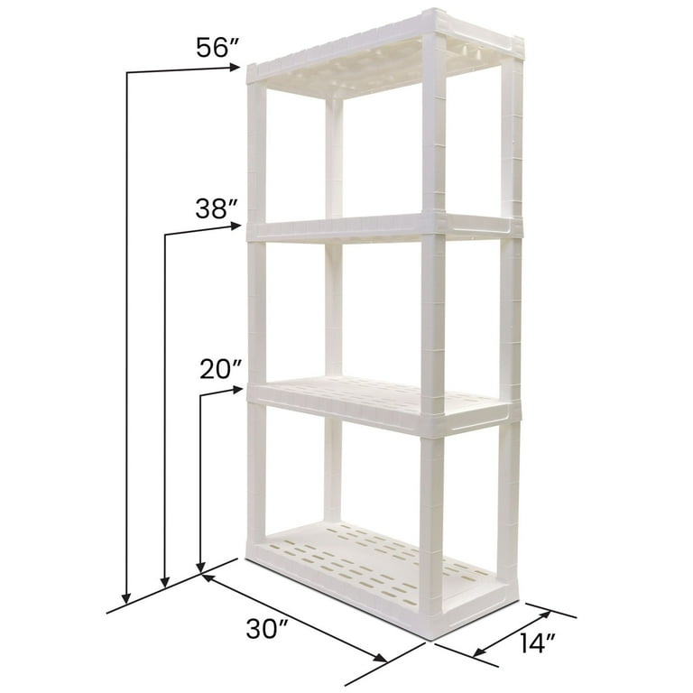 Plastic 2024 shelving walmart