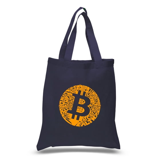Small Word Art Tote Bag - Bitcoin