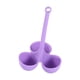 thumbnail image 1 of 2 x Rejilla para vaporera de huevos Organizador Soporte Bandeja Accesorios para cocinar al vapor Dispensador de almacenamiento Violeta 3 agujeros, 1 of 9