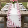 thumbnail image 4 of Pink Wisteria Table Runner 72 Inches, Sprinng Summer Pastoral Flowers Botanical Bed Runner Dresser Scarves Tabletop for Indoor Outdoor Parties/Ceremony/Banquet, 16" x 72", 4 of 9