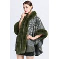thumbnail image 2 of ZhangBaoLin Women Shawl Wrap Cardigan Faux Fur Collar Poncho Cape Sweater Winter Long Party Coat, 2 of 7