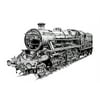 Steam Engine Train Edible Cake Image Topper 1/4 Sheet