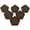 Dark Brown, variant on IBA Indianbeautifulart Brown Engraved Knobs Wooden Wardrobe Knobs Cabinet Drawer Pull 10 Pcs