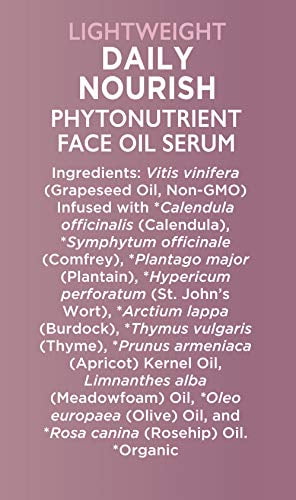 Lightweight Daily Nourish, Unscented Face Oil Serum, Fragrance Free and Ingredient Focused, Ora’s Amazing Herbal, 1 oz
