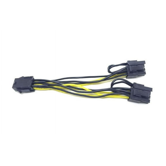 6 Pin PCIe to Dual 8 Pin Splitter Crypto Mining Cable - 20 CM