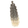 thumbnail image 2 of Peluca Afro rizada para mujer, accesorio para el cabello elegante y encantador, sintético suave para fiesta de compras de aniversario de boda Gris degradado 60cm, 2 of 8