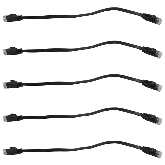 30 Piezas 1 Pie Cable de Red Internet Plano Cable Lan de Parche de Alta Velocidad Cat6 Sólido