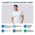 thumbnail image 5 of Crown Craze® Unisex Dryblend Short Sleeve T-Shirt, 50/50 Cotton/Polyester Casual Plain Tee (Black, M), 5 of 6