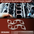 thumbnail image 2 of 2Pcs Exhaust Manifold Header Gasket for Toyota Highlander 3.3L 2004-2010 Engine Manifold Exhaust Gasket No.1717320020/1717320010/1717320030, 2 of 6