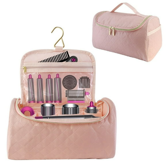 Jinsinto Travel Case Compatible for Dyson Airwrap Complete Styler and Attachments, Portable Storage Bag with Hanging Hook for Hair Curler Accessories