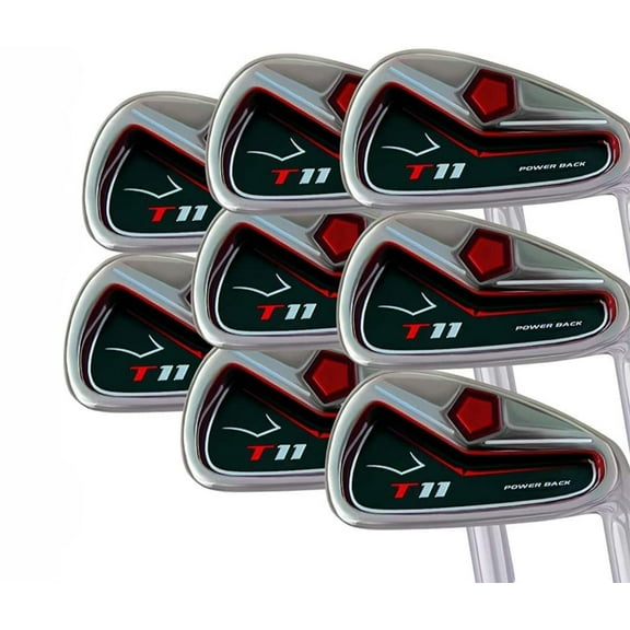 T11 Power Back XL Big & Tall ( 2" Over Men's Standard Length) Iron Set 4-SW Golf Clubs Right Handed Regular Flex Steel Shafts with Jumbo Black Pro Velvet Grip