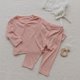 thumbnail image 3 of Gibobby Conjunto de Bebé A Niño Recién Nacido bebé niñas niños otoño algodón sólido manga larga pantalones largos Tops conjunto trajes ropa(Rosa,6-12 Months), 3 of 5