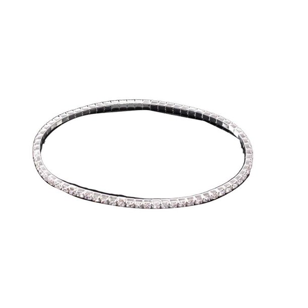 Jumpingount Tobilleras Glitter Rhinestone Elegante Oro Plata Estilo simple Regalos de moda de tobillo para mujer Accesorios Plata Type1 NO1