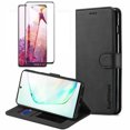thumbnail image 1 of Samsung Galaxy S21 Plus Wallet Case With Screen protector,[RFID Blocking] Premium Leather Credit Card Holder Magnetic Flip Kickstand (Black), 1 of 5