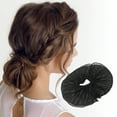 thumbnail image 2 of Unique Bargains 1 Pc Solid Double Layer Scrunchies for Home Black, 2 of 5