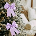 thumbnail image 6 of sruoe Christmas Bows, Christmas Tree Decorations, Christmas Tree Bows and Ribbons, Indoor Outdoor Tree Decoration, Hanging Christmas Bows for Wreaths, Tree Gift Present Decoration, Purple, 6 of 6