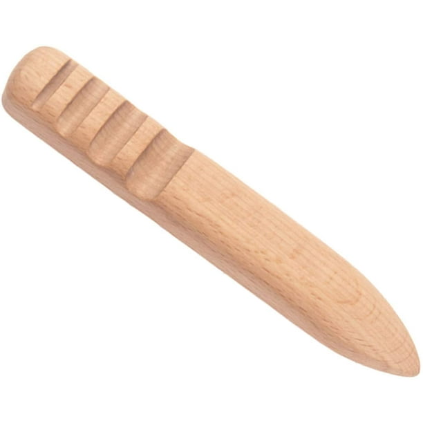Leather Burnishing Tool, Wooden Leather Craft Polish Edge Chamfering