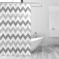 thumbnail image 2 of Coolnut Chevron Geometric Bathroom Waterproof Shower Curtain Set Bathtub Curtain with 12 Hooks for Bathroom Decor,Hotel,Room,60x72Inch, 2 of 6