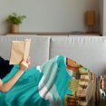 thumbnail image 3 of Ferris Wheel Soft Flannel Fleece Throw Blanket, Panaroma of Downtown with Skyscrapers Highway Metro Line and Amusement Park, Cozy Plush for Indoor and Outdoor Use, 50" x 70", Multicolor, by Ambesonne, 3 of 5