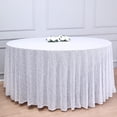thumbnail image 2 of BalsaCircle 120" Sequin Round Tablecloth White, 2 of 8