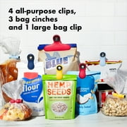 OXO SoftWorks Clip Set – 7 Assorted Clips for Food Storage & Organization