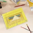 thumbnail image 6 of 2-Pack B5 Pencil Cases - 3-Hole Punch Zippered Pen Bags with Clear Pocket, Durable Cloth Binder Pouches Organization Supplies, 6 of 9