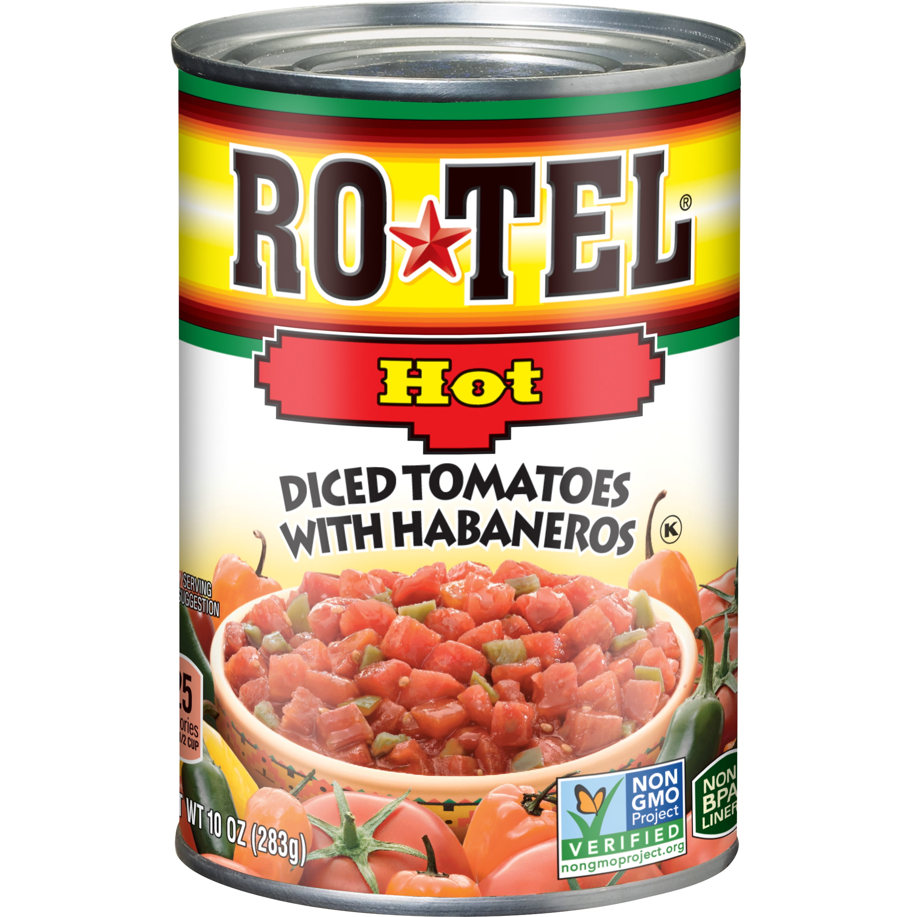 Rotel Hot Diced Tomatoes with Habaneros, 10 Oz
