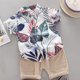 thumbnail image 2 of Odeerbi 1-6 Años Conjunto de Verano Para Niños Hawaiano Camisa de Manga Corta de Algodón Estampado Tropical Conjunto Corto Camisa Gráfica Conjunto de Dos Piezas, 2 of 4