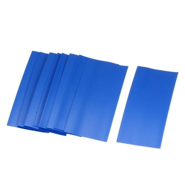 PVC Heat Shrink Tubing 23mm Battery Wrap 50pcs for AA Battery 53mm Blue