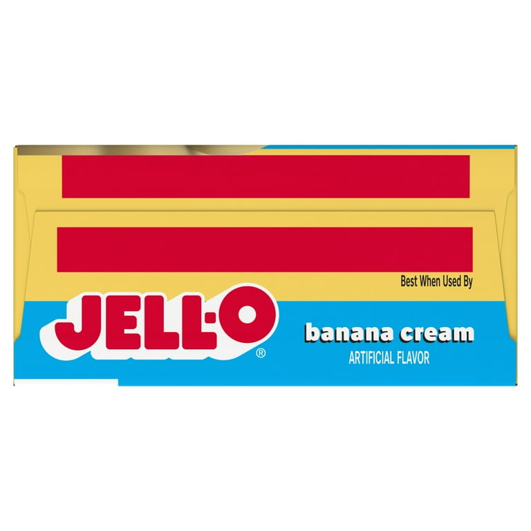 8 pack) Jell-O Banana Cream Zero Sugar Instant Reduced Calorie