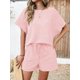 thumbnail image 4 of Conjunto de pijama Tankaneo para mujer a rayas rosa claro, 4 of 6