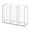 Clear, variant on Acrylic Cup and Lid Holder, 3 Compartment, Disposable Coffee Cup Dispenser Cup Storage Organizer, Black