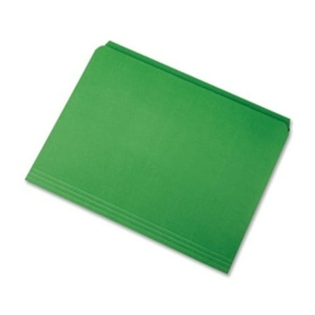 - Skilcraft File Folders, Straight Cut, Ltr, 11pt, 100/BX, Green 3649505