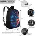thumbnail image 4 of Uorisanigo Starry Wolf Kids Children School Backpack Multifunctional School Bag for Preschool Elementary Kindergarten Boys and Girls Student Bookbag - 17 Inch, 4 of 6