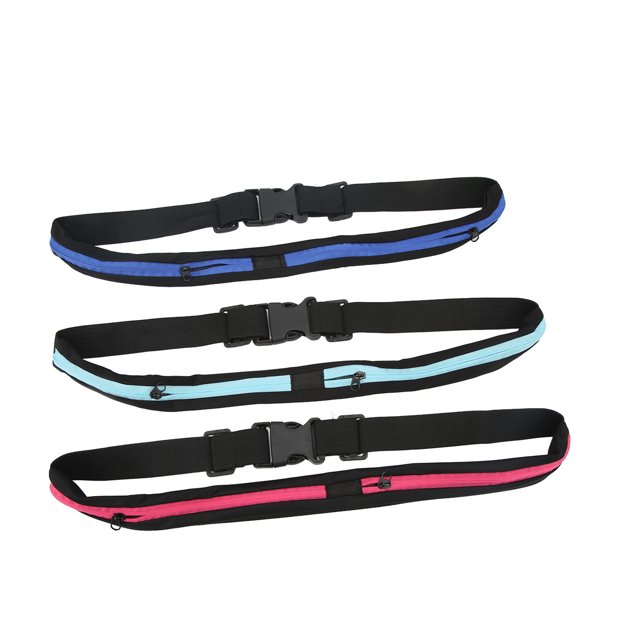 Riñonera, Mini Riñonera Invisible De Nailon Con Doble Bolsillo Para Correr ANGGREK azul real rosa rojo azul cielo