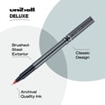 thumbnail image 3 of Bolígrafo Rollerball Uni-Ball Deluxe, 0,5 mm, tinta roja, paquete de 12, 3 of 7