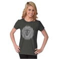 thumbnail image 3 of Lion Jungle Symbolic Spirit Animal Womens Slim Fit Graphic Tee Brisco Brands S, 3 of 4