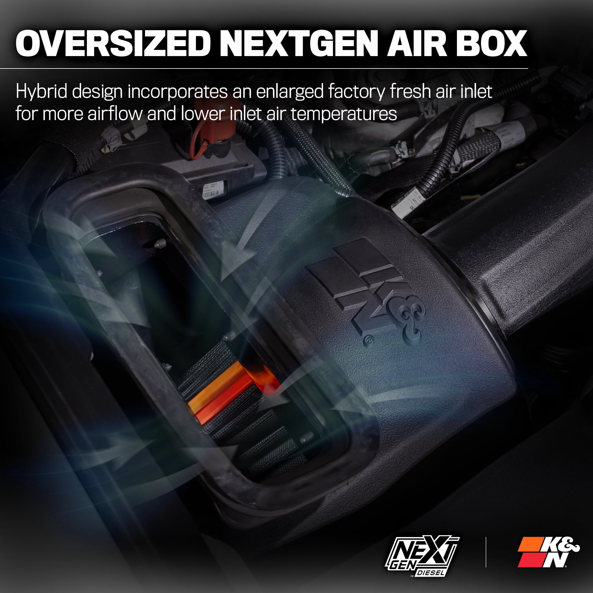 K&N Performance NextGen Cold Air Intake System: Easy Installation, Engineered to Maximize Airflow, Boost Horsepower & Torque, 50-3101D