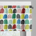 thumbnail image 3 of Ambesonne Colorful Valance Pack of 2, Hand-drawn Shapes Abstract, 42"X12", Multicolor, 3 of 5