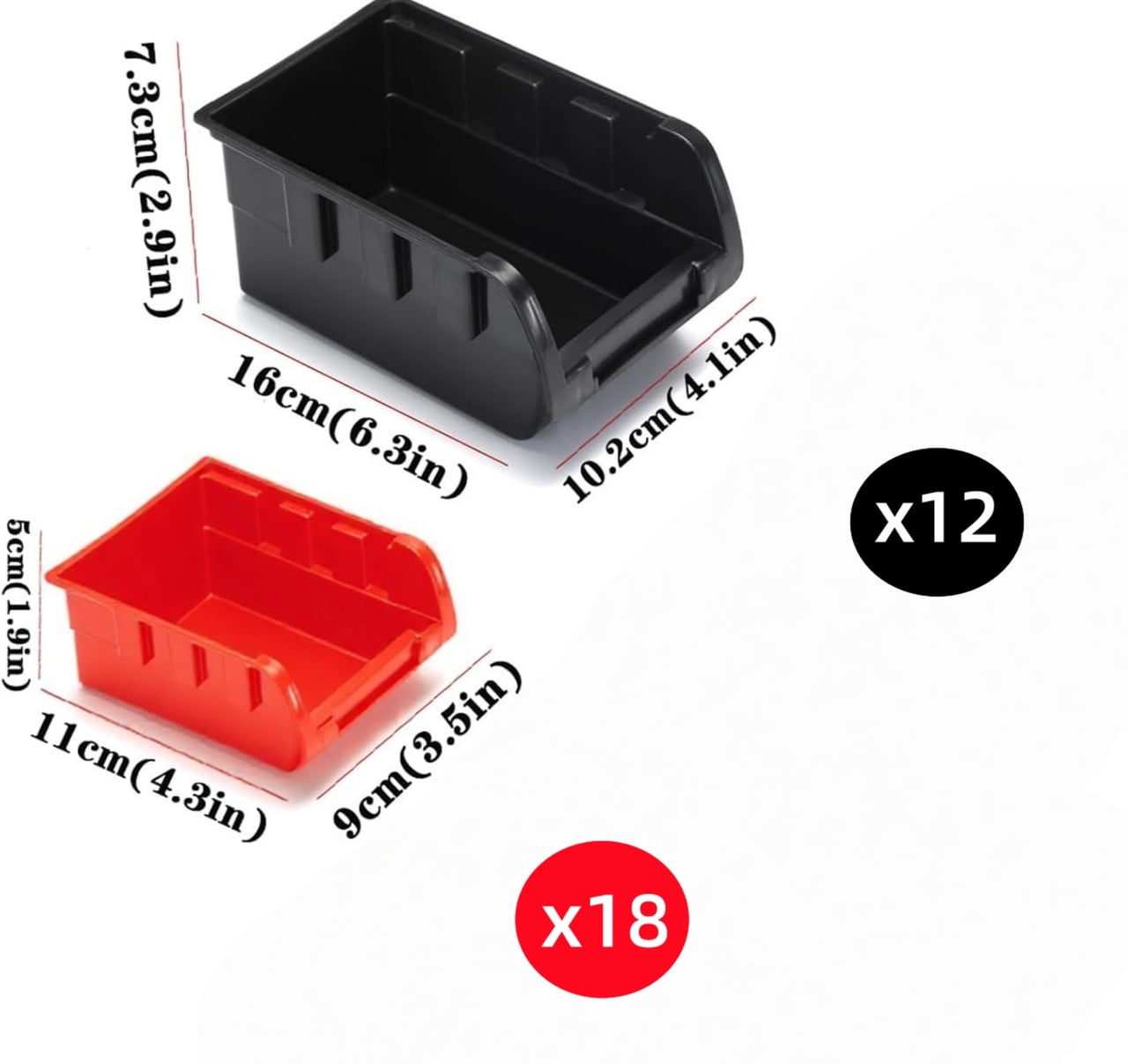 30 Pcs Wall Mounted Storage Bins, Garage Organizer Storage Shelf Unit Board 25.2" x 16.2"