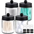 thumbnail image 1 of Set organizador para tocador de baño Amolliar, paquete de 4, negro, 1 of 8