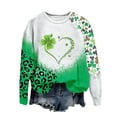 thumbnail image 2 of Saint Patrick Shirt Chandail à Col Rond pour Femmes Imprimé Fête de la Saint-Patrick à Manches Longues Fête de la Saint-Patrick Shirt, 2 of 4