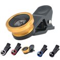 thumbnail image 3 of Inteprter Kit de lentes con clip para cámara de teléfono inteligente universal 3 en 1 Lente ojo de pez de 180 ° Lente gran angular 0,67X Type9 NO9, 3 of 6