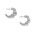 thumbnail image 2 of Time and Tru Women's Metal Gold Hoop Earring Zinc Alloy/CZ, 2 of 5