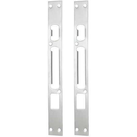 Hytrove Door Jamb Reinforce Strike Plate Silver 2Pcs