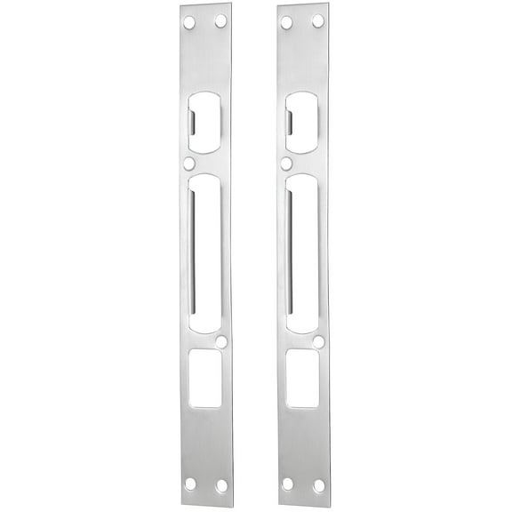 Hytrove Door Jamb Reinforce Strike Plate Silver 2Pcs