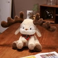 thumbnail image 4 of Plush Moose Stuffed Animal Soft Toy Large Antlers Cuddly Companion for Kids and Adults Home Decor Gift, 4 of 4